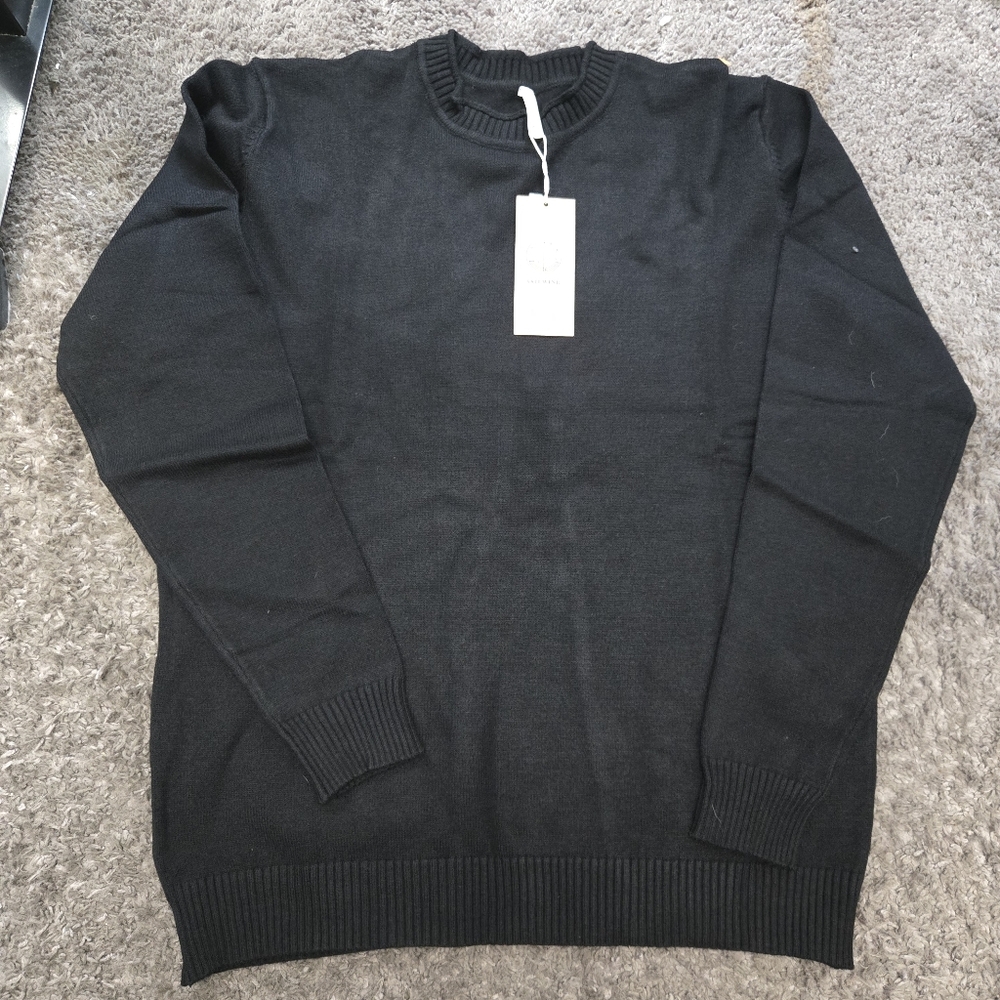 Sailwind Crewneck Sweater Soft Men XL Black Pullover 102025 - Picture 7 of 9